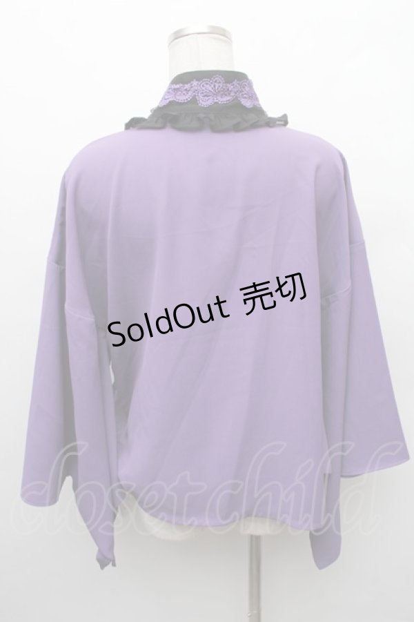 画像2: Chalmiere / 和風ブラウス  パープル S-26-02-10-038-0-BL-HR-ZS (2)