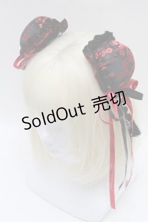 画像: LOLITA / シニヨンクリップ  黒ｘ赤 S-26-02-10-006-LO-AC-AS-ZS