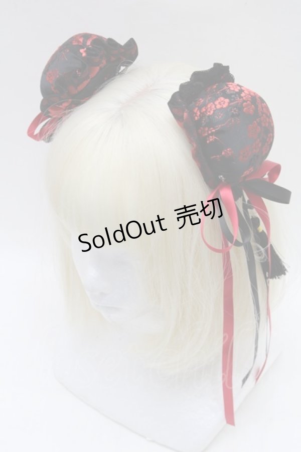 画像1: LOLITA / シニヨンクリップ  黒ｘ赤 S-26-02-10-006-LO-AC-AS-ZS (1)