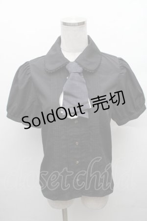 画像: Kurumi Collaboration / マリンアカデミアブラウス M 黒 S-26-02-10-042-LO-BL-HR-ZS