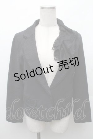 画像: axes femme / レース襟ジャケット  黒 S-26-02-10-044-AX-JA-AS-ZS