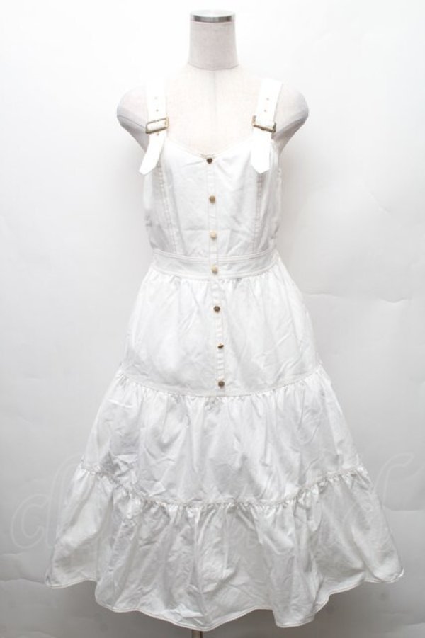 画像1: axes femme POETIQUE / ティアードロングワンピース  白 S-26-02-10-045-AX-OP-AS-ZS (1)