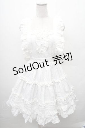 画像: Chalmiere / コットンフリルエプロン  白 S-26-02-10-046-0-ZA-AS-ZS