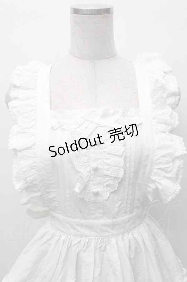 画像3: Chalmiere / コットンフリルエプロン  白 S-26-02-10-046-0-ZA-AS-ZS (3)
