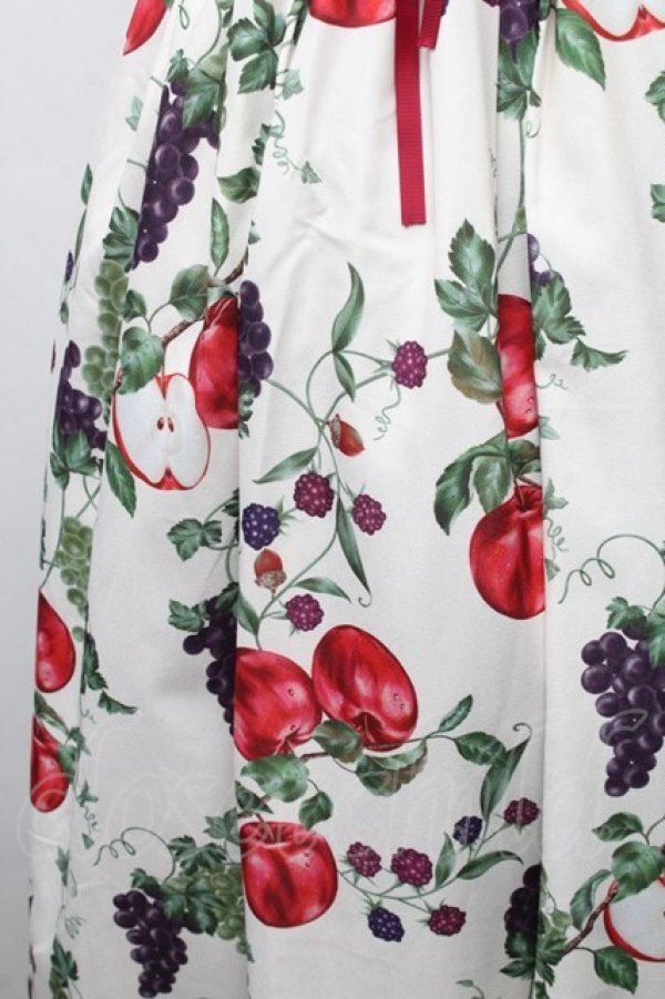 画像3: axes femme / シーズナルフルーツ柄ジャンパースカート  オフ S-26-02-10-047-AX-OP-AS-ZS (3)