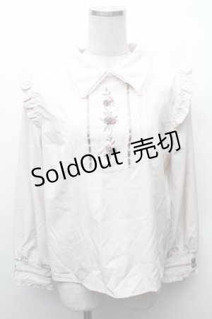 画像: axes femme / ローズリボンブラウスプルオーバー  ベージュ S-26-02-10-049-AX-BL-HR-ZS