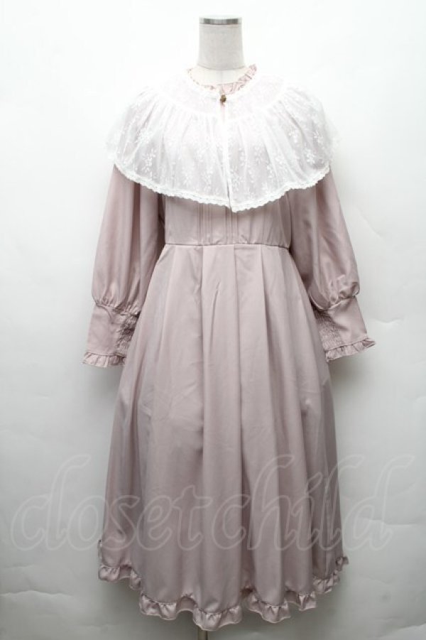 画像1: axes femme / レース襟セットワンピース  ピンク S-26-02-10-051-AX-OP-AS-ZS (1)