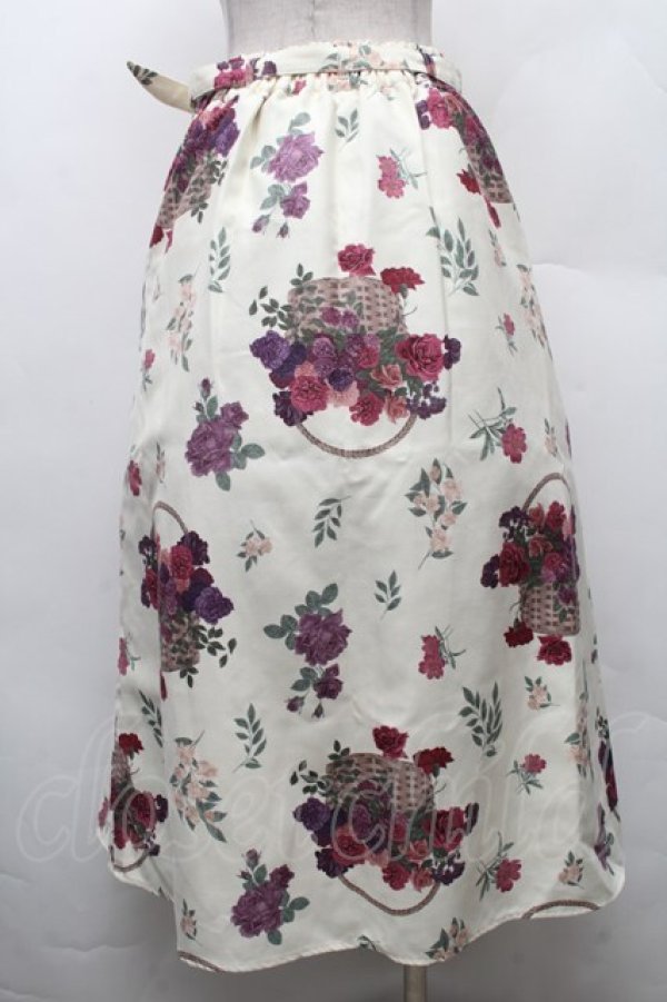 画像2: axes femme / バスケットブーケ柄スカート  オフ S-26-02-10-062-AX-SK-AS-ZS (2)