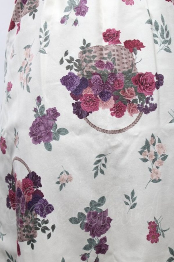 画像3: axes femme / バスケットブーケ柄スカート  オフ S-26-02-10-062-AX-SK-AS-ZS (3)