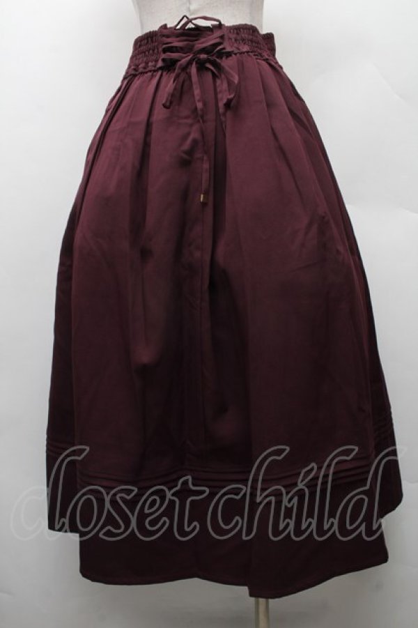 画像2: axes femme / クラシカルスカート  ワイン S-26-02-10-064-AX-SK-AS-ZS (2)
