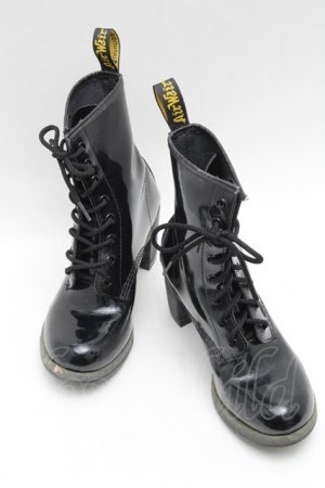 画像: Dr.Martens （Getta Grip） / エナメル8ホールヒールブーツ UK4 22~23cm 黒 S-26-02-10-016-PU-SH-HR-ZS