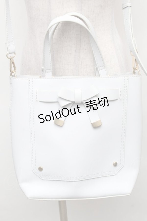 画像1: m petit by misako / AMマエリボン2WAYバッグ  サックス S-26-02-10-018-LO-BG-HR-ZS (1)