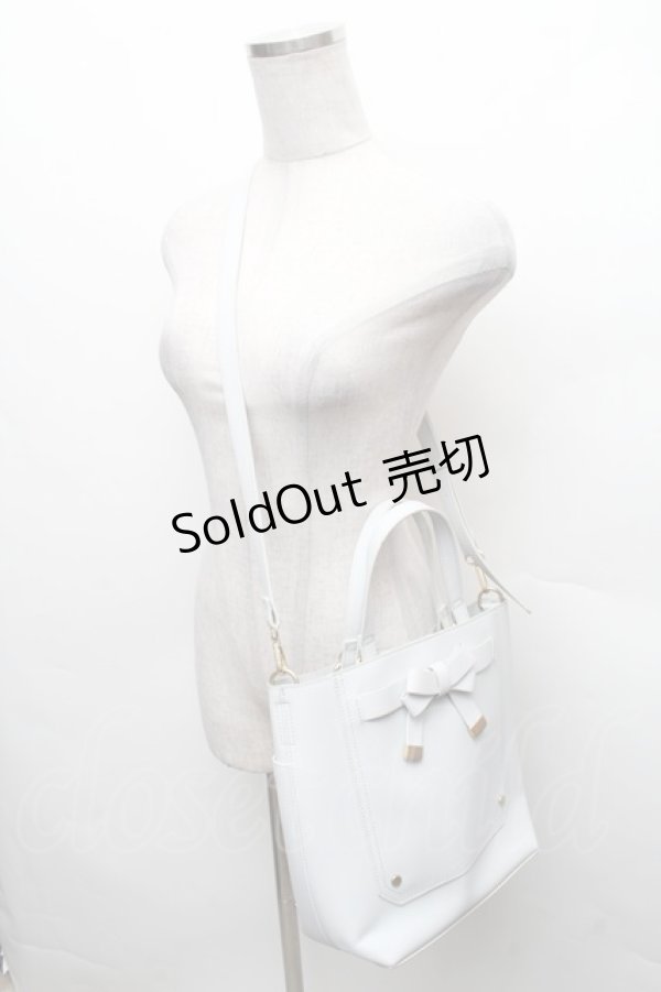 画像3: m petit by misako / AMマエリボン2WAYバッグ  サックス S-26-02-10-018-LO-BG-HR-ZS (3)