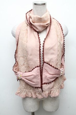 画像: axes femme / ビッグリボンストール  ピンク S-26-02-10-021-AX-ZA-AS-ZS