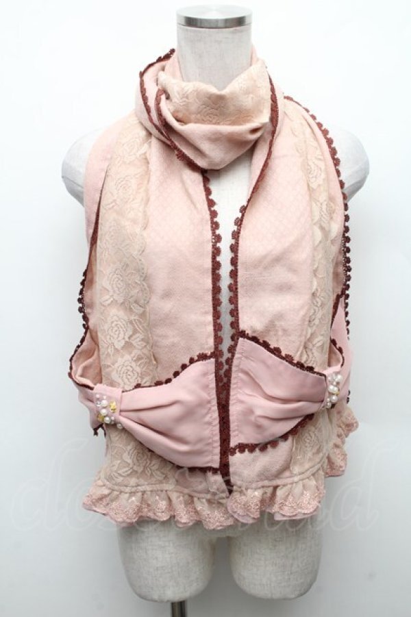 画像1: axes femme / ビッグリボンストール  ピンク S-26-02-10-021-AX-ZA-AS-ZS (1)