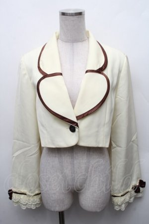 画像: MARBLE / パイピング飾りエンブレムショートジャケット  イエロー S-26-02-10-023-GO-JA-HR-ZS