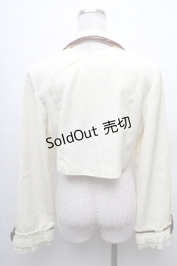 画像2: MARBLE / パイピング飾りエンブレムショートジャケット  イエロー S-26-02-10-023-GO-JA-HR-ZS (2)