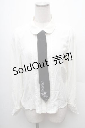 画像: axes femme / ネクタイ付きブラウス  オフ S-26-02-10-024-AX-BL-HR-ZS