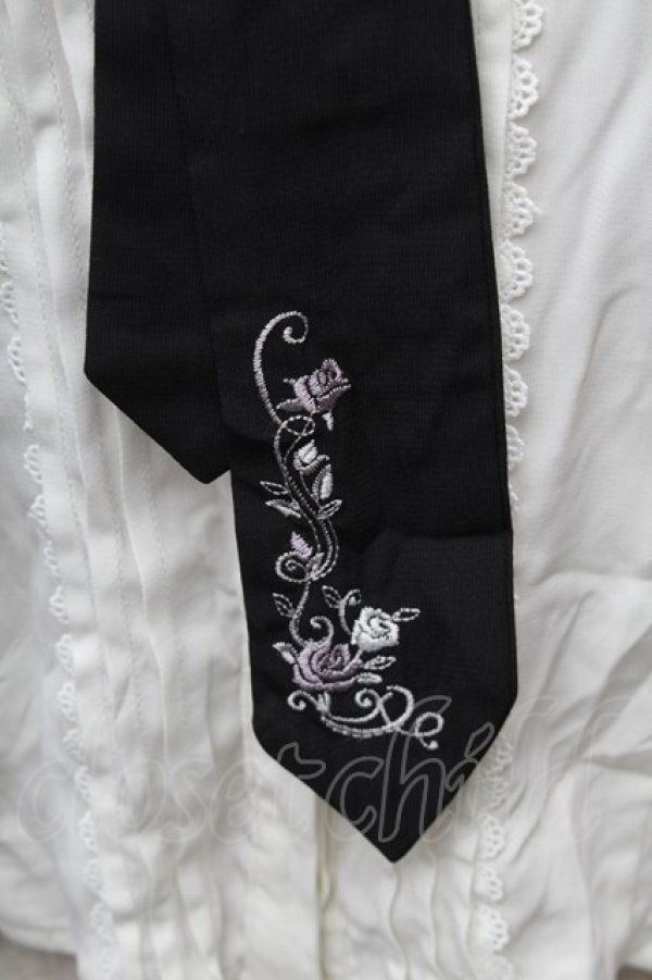 画像3: axes femme / ネクタイ付きブラウス  オフ S-26-02-10-024-AX-BL-HR-ZS (3)