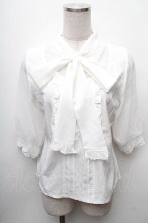 画像: axes femme POETIQUE / チュールパフ袖トップス  白 S-26-02-10-025-AX-TO-HR-ZS