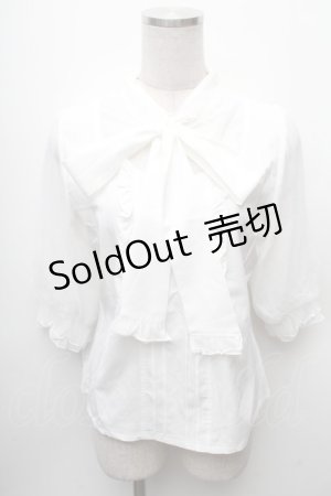 画像: axes femme POETIQUE / チュールパフ袖トップス  白 S-26-02-10-025-AX-TO-HR-ZS