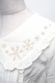 画像3: axes femme POETIQUE / 雪の結晶刺繍ブラウス  キナリ S-26-02-10-027-AX-BL-HR-ZS (3)