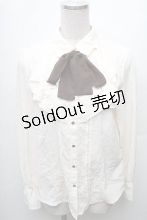 画像: axes femme / ラッフルフリルブラウス  キナリ S-26-02-10-029-AX-BL-HR-ZS