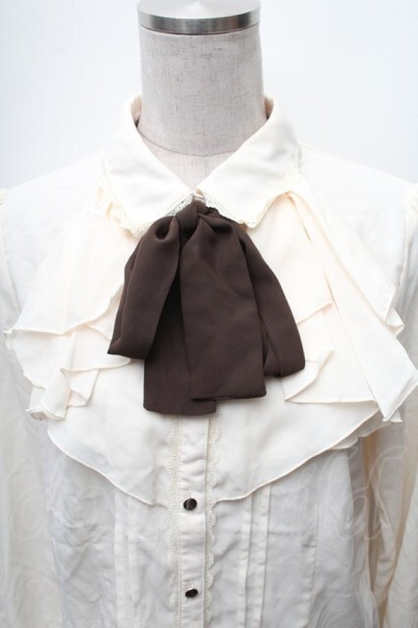 画像3: axes femme / ラッフルフリルブラウス  キナリ S-26-02-10-029-AX-BL-HR-ZS (3)