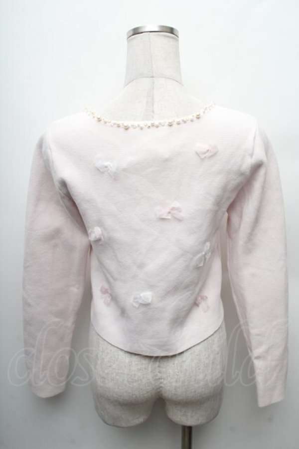 画像2: mille fille closet by LODISPOTTO / Love Ribbonカーディガン  ピンク S-26-02-10-030-LO-TO-HR-ZS (2)