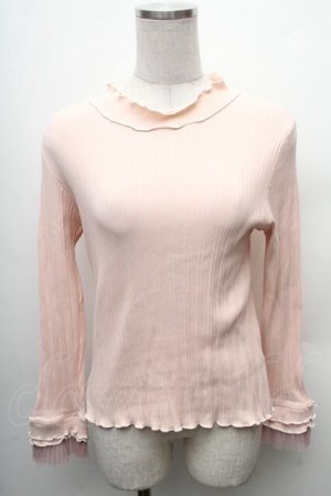 画像: axes femme / プリーツチュールメロープルオーバー  ピンク S-26-02-10-031-AX-TO-HR-ZS