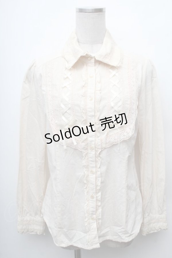 画像1: axes femme / 編上ブラウス  オフ S-26-02-11-004-AX-BL-AS-ZS (1)