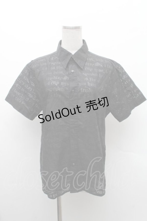 画像1: PUNK / 半袖シアーシャツ  黒 S-26-02-11-039-PU-TS-HR-ZS (1)