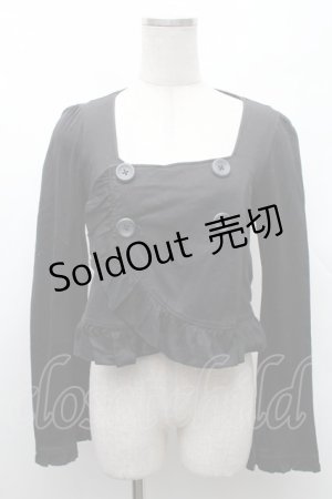 画像: BPN / フリルショートジャケット  黒 S-26-02-11-040-GO-TO-HR-ZS