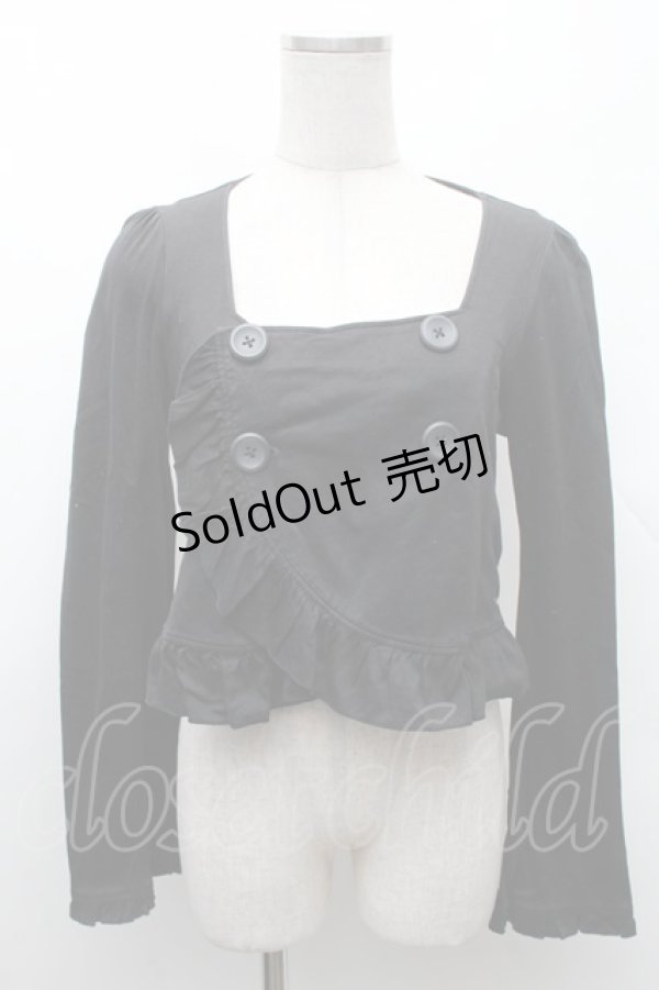 画像1: BPN / フリルショートジャケット  黒 S-26-02-11-040-GO-TO-HR-ZS (1)