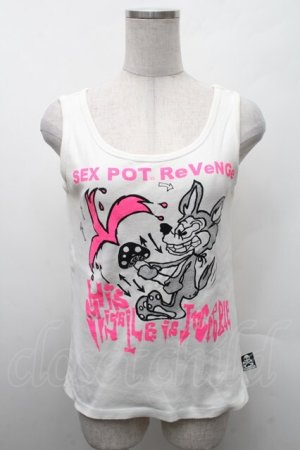 画像: SEX POT ReVeNGe / プリントタンクトップ  白 S-26-02-11-043-SP-TO-HR-ZS