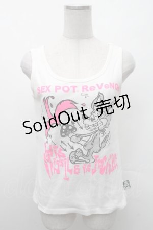 画像: SEX POT ReVeNGe / プリントタンクトップ  白 S-26-02-11-043-SP-TO-HR-ZS