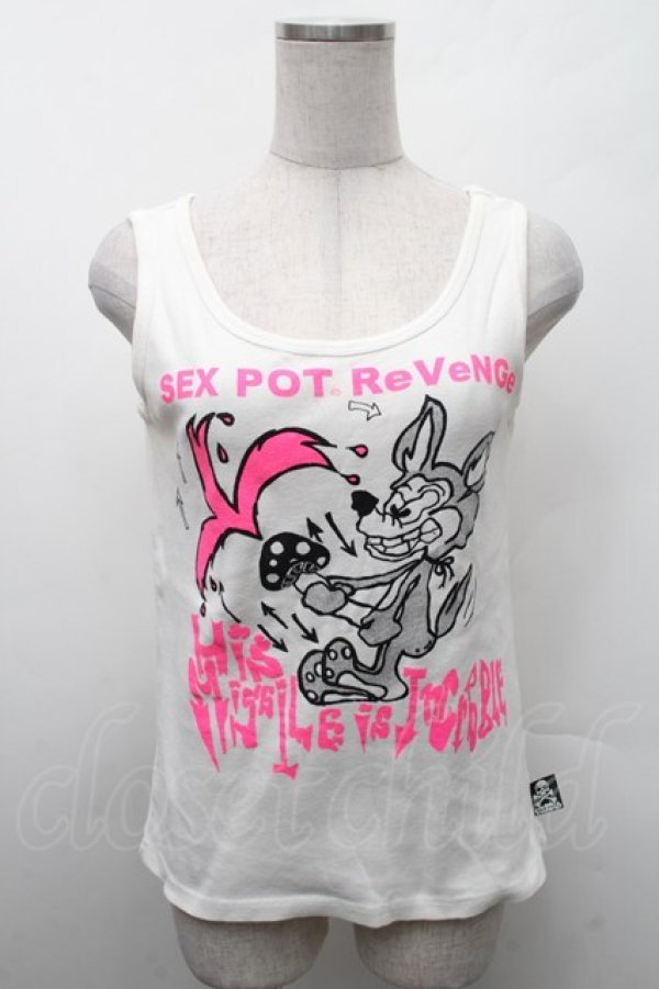 画像1: SEX POT ReVeNGe / プリントタンクトップ  白 S-26-02-11-043-SP-TO-HR-ZS (1)