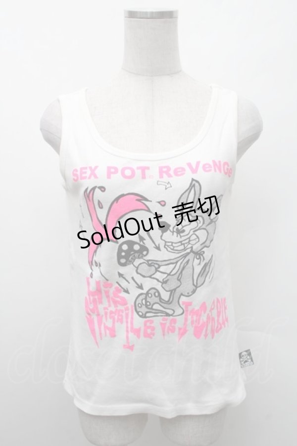 画像1: SEX POT ReVeNGe / プリントタンクトップ  白 S-26-02-11-043-SP-TO-HR-ZS (1)