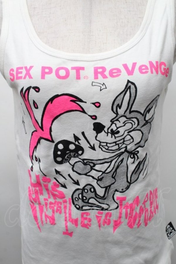 画像3: SEX POT ReVeNGe / プリントタンクトップ  白 S-26-02-11-043-SP-TO-HR-ZS (3)