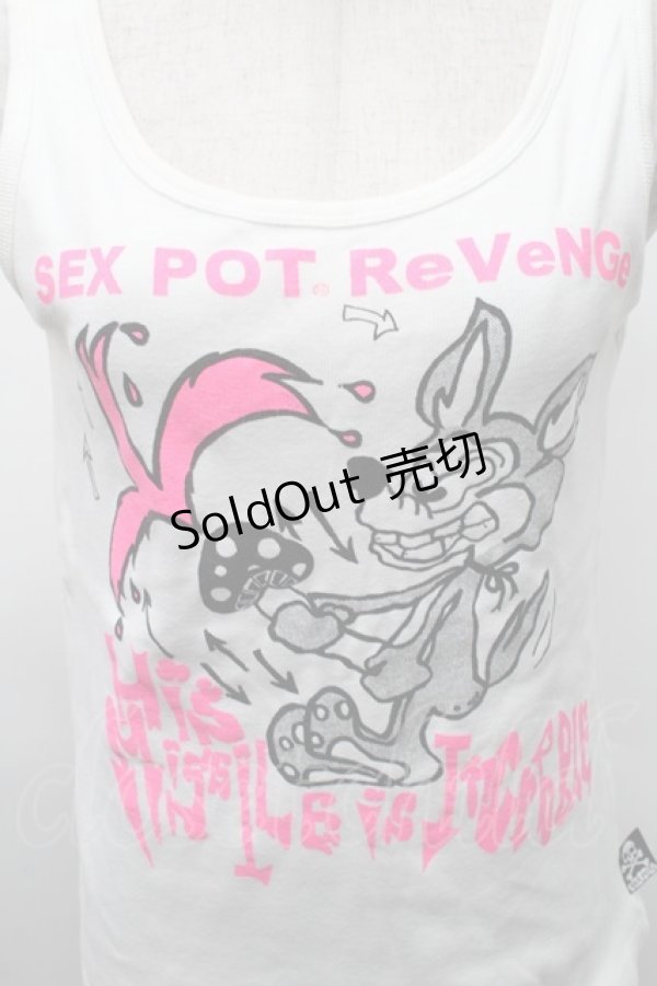 画像3: SEX POT ReVeNGe / プリントタンクトップ  白 S-26-02-11-043-SP-TO-HR-ZS (3)