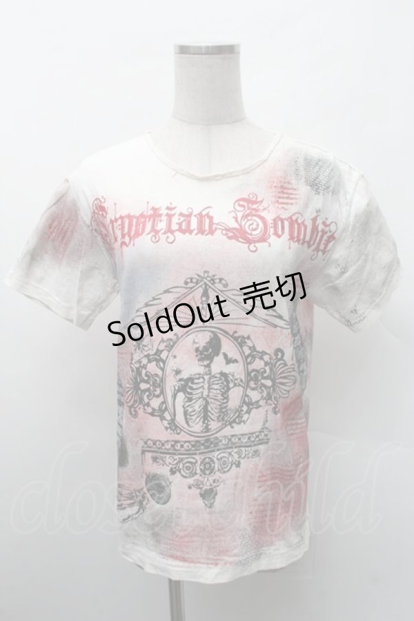 画像1: PUNK / スカルプリントTシャツ  白 S-26-02-11-044-PU-TO-HR-ZS (1)