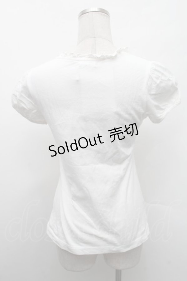 画像2: BPN / バラｘ蝶プリント半袖カットソー  白 S-26-02-11-045-GO-TO-HR-ZS (2)