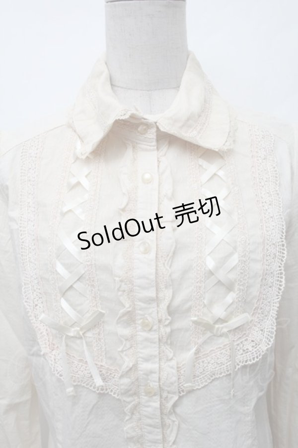 画像3: axes femme / 編上ブラウス  オフ S-26-02-11-004-AX-BL-AS-ZS (3)