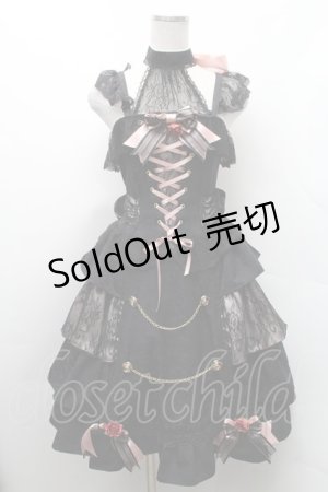 画像: ALICE and the PIRATES / Sweet DevilジャンパースカートII  黒ｘピンク S-26-02-11-047-PA-OP-HR-ZS