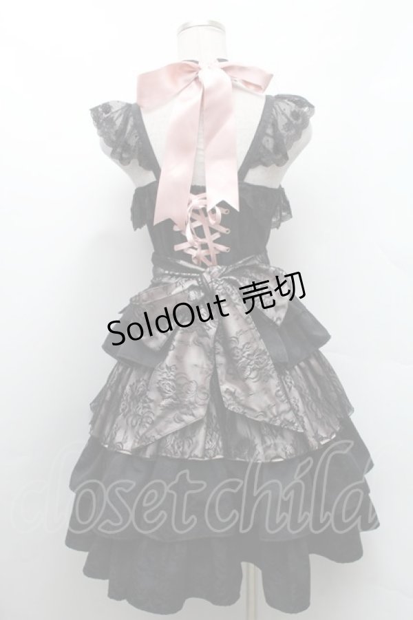 画像2: ALICE and the PIRATES / Sweet DevilジャンパースカートII  黒ｘピンク S-26-02-11-047-PA-OP-HR-ZS (2)