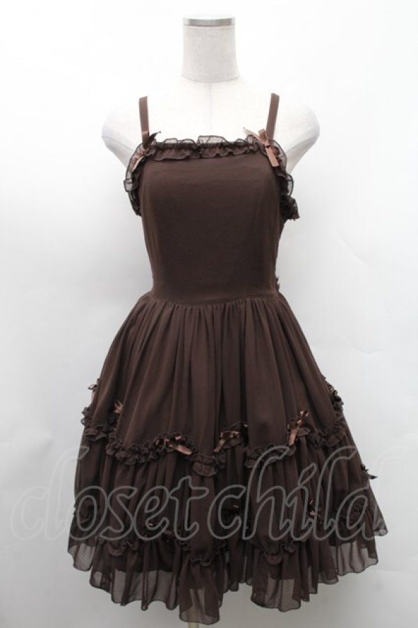 画像1: Innocent World / イリスジャンパースカート  ブラウン S-26-02-11-048-IW-OP-AS-ZS (1)