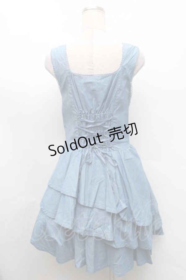 画像2: axes femme POETIQUE / ティアードフリルワンピース  ブルー S-26-02-11-050-AX-OP-AS-ZS (2)