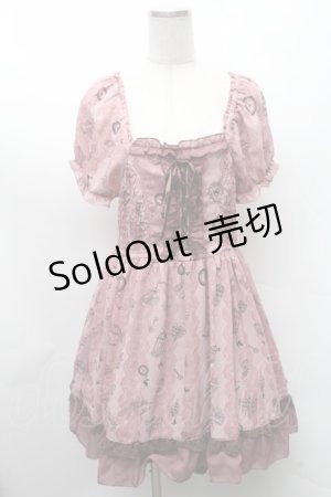 画像: axes femme / ティータイムメルヘンチュニ  ピンク S-26-02-11-051-AX-OP-AS-ZS