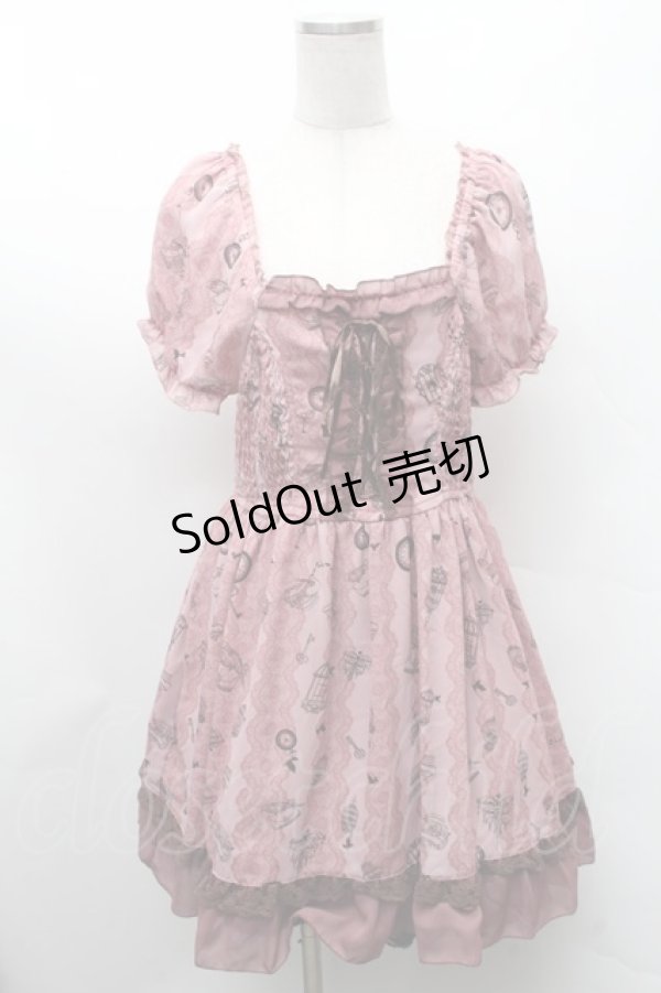 画像1: axes femme / ティータイムメルヘンチュニ  ピンク S-26-02-11-051-AX-OP-AS-ZS (1)