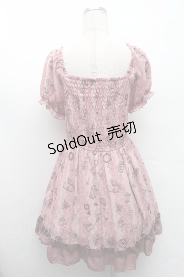 画像2: axes femme / ティータイムメルヘンチュニ  ピンク S-26-02-11-051-AX-OP-AS-ZS (2)